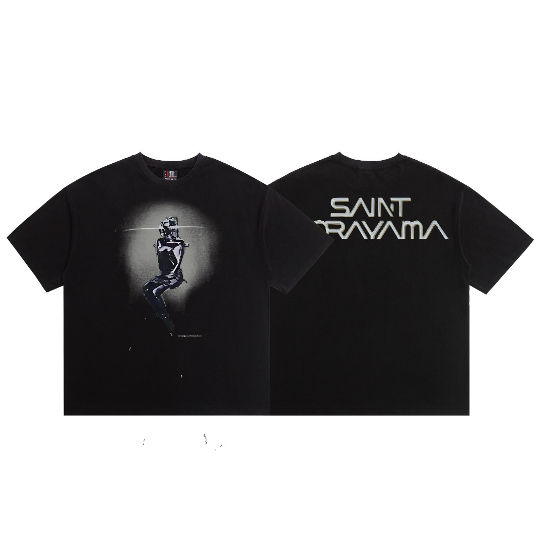 Saint Michael Mask Srym Short Sleeve Tee 'Black' - FashionPlug