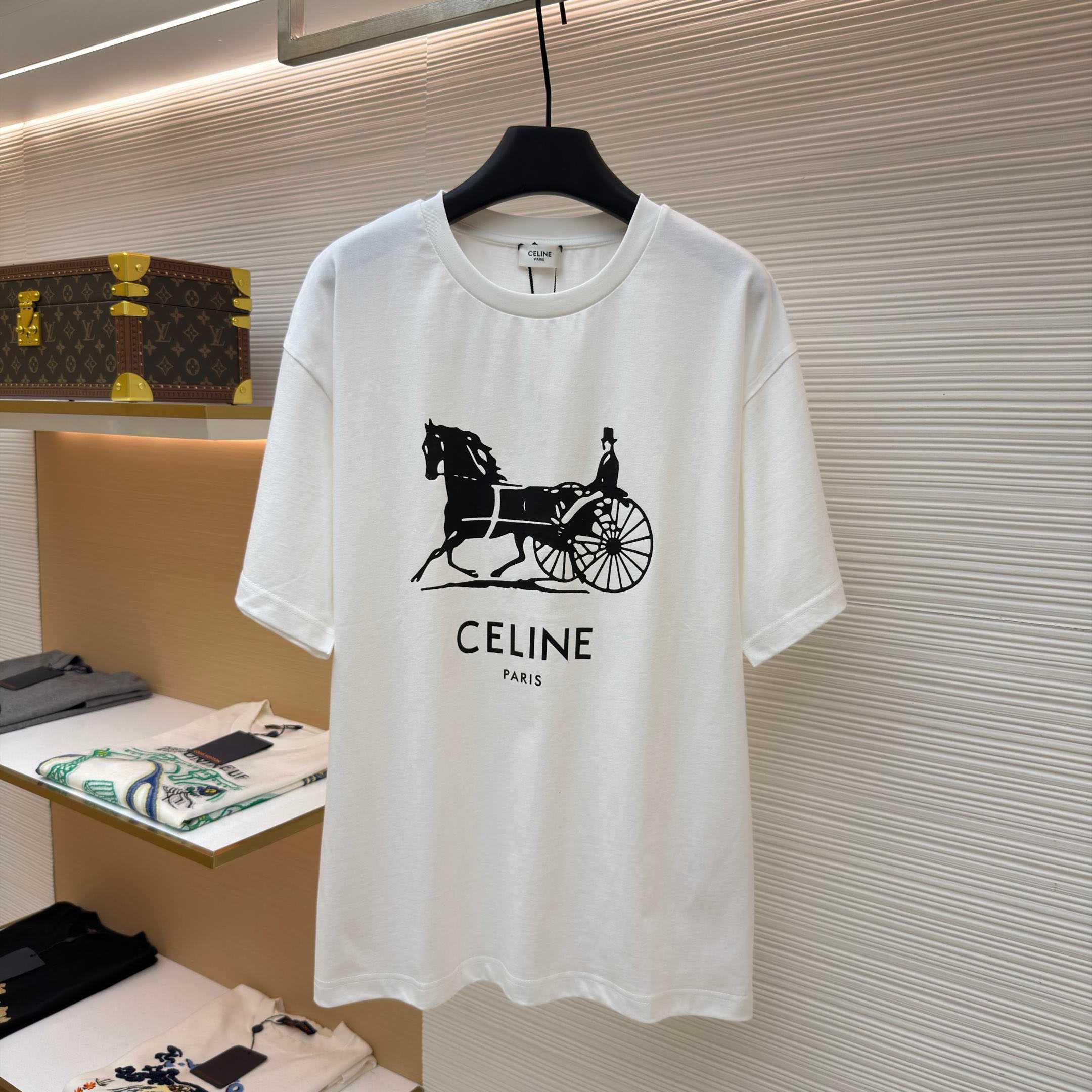 Celine T-shirt IN Cotton Jersey - FashionPlug