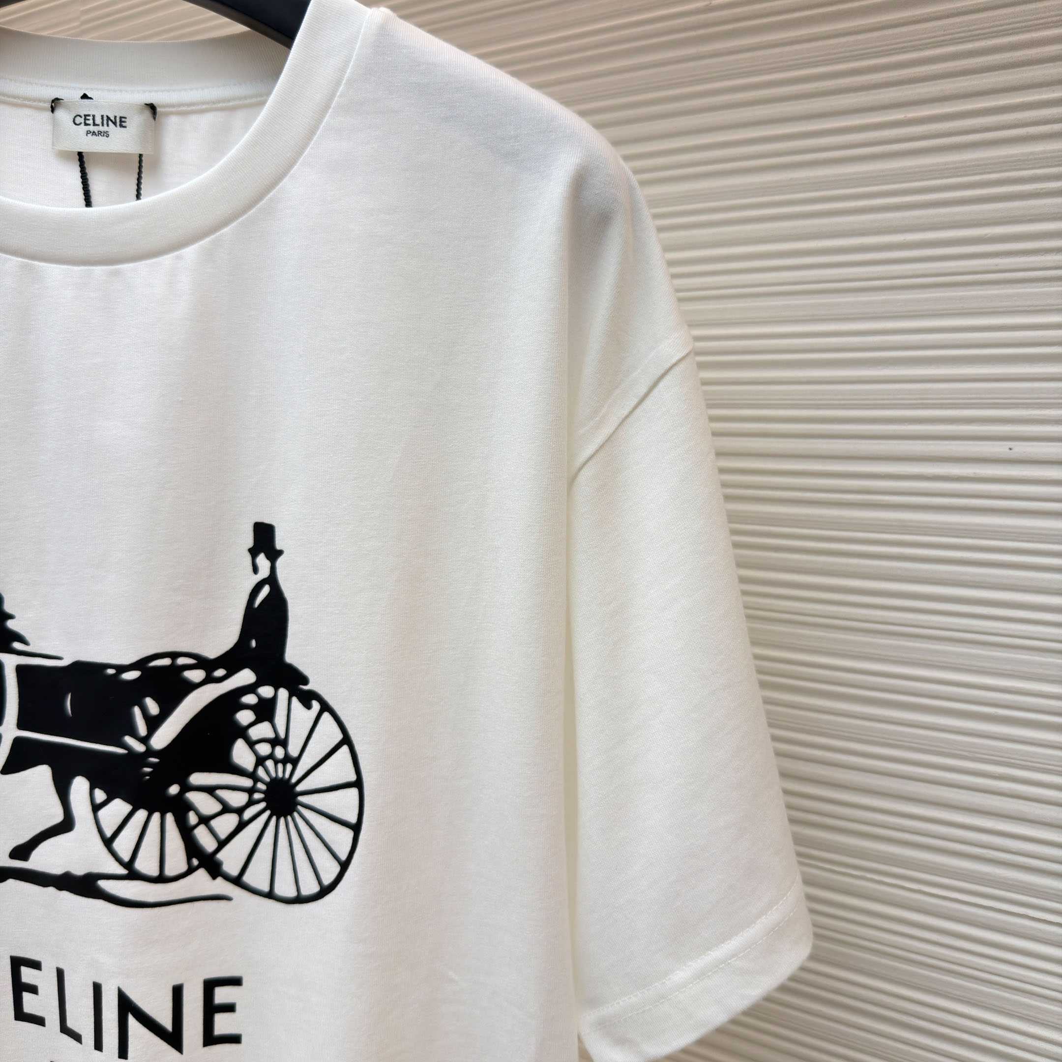 Celine T-shirt IN Cotton Jersey - FashionPlug