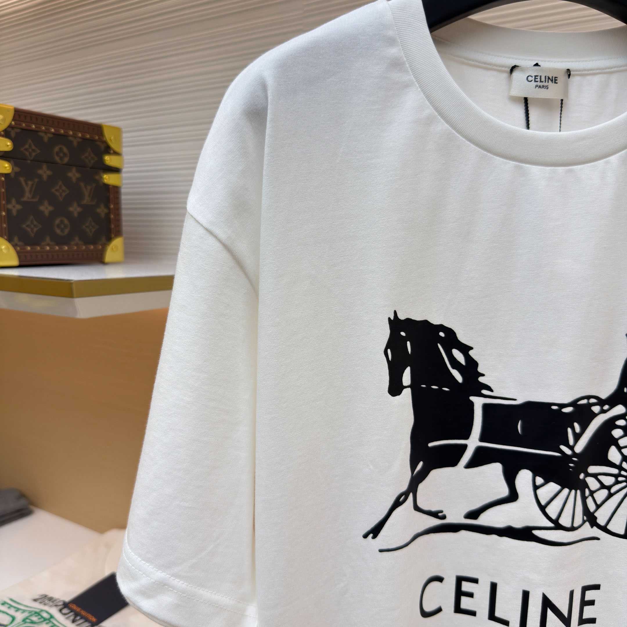 Celine T-shirt IN Cotton Jersey - FashionPlug