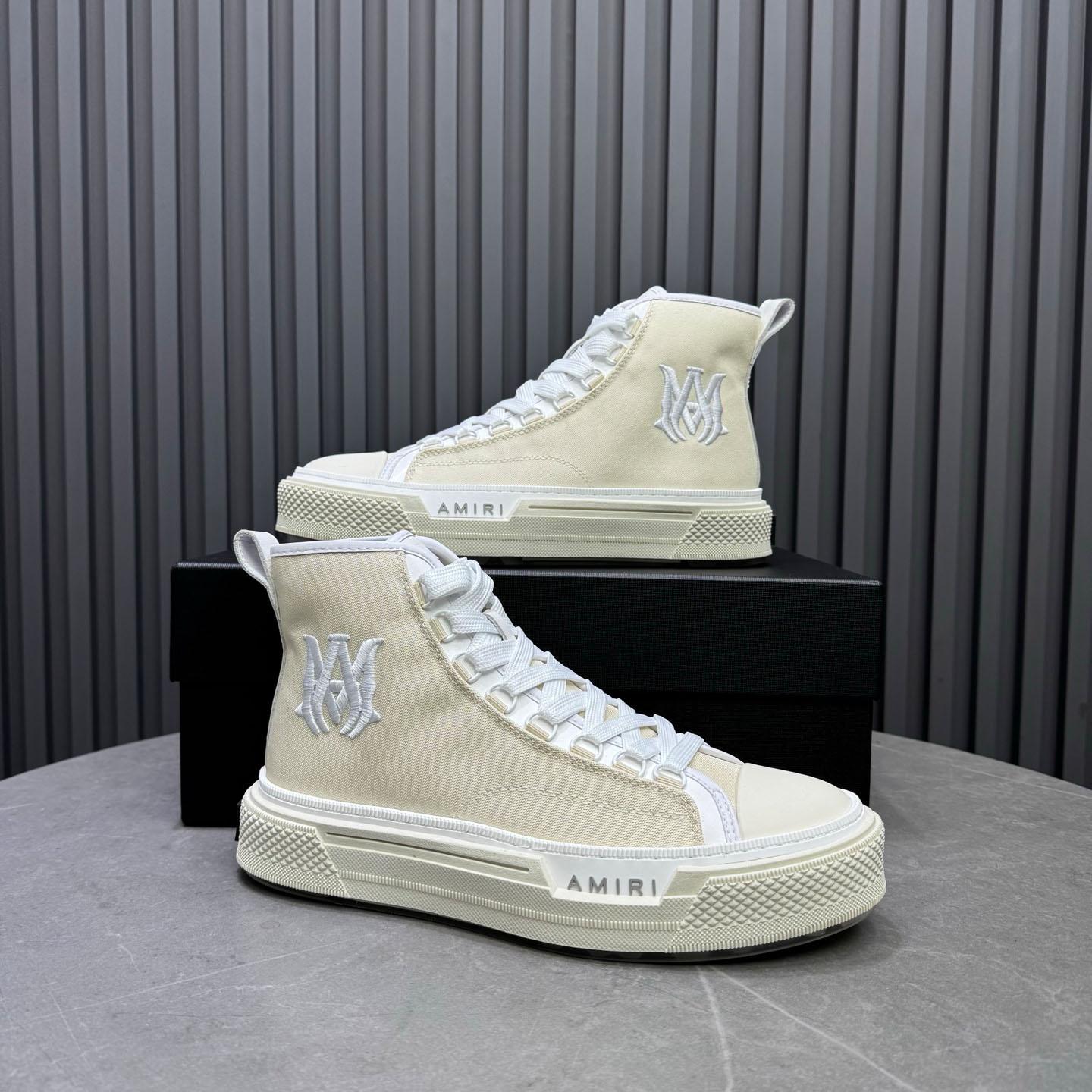 Amiri M.A. Logo Court High 'Alabaster' - FashionPlug