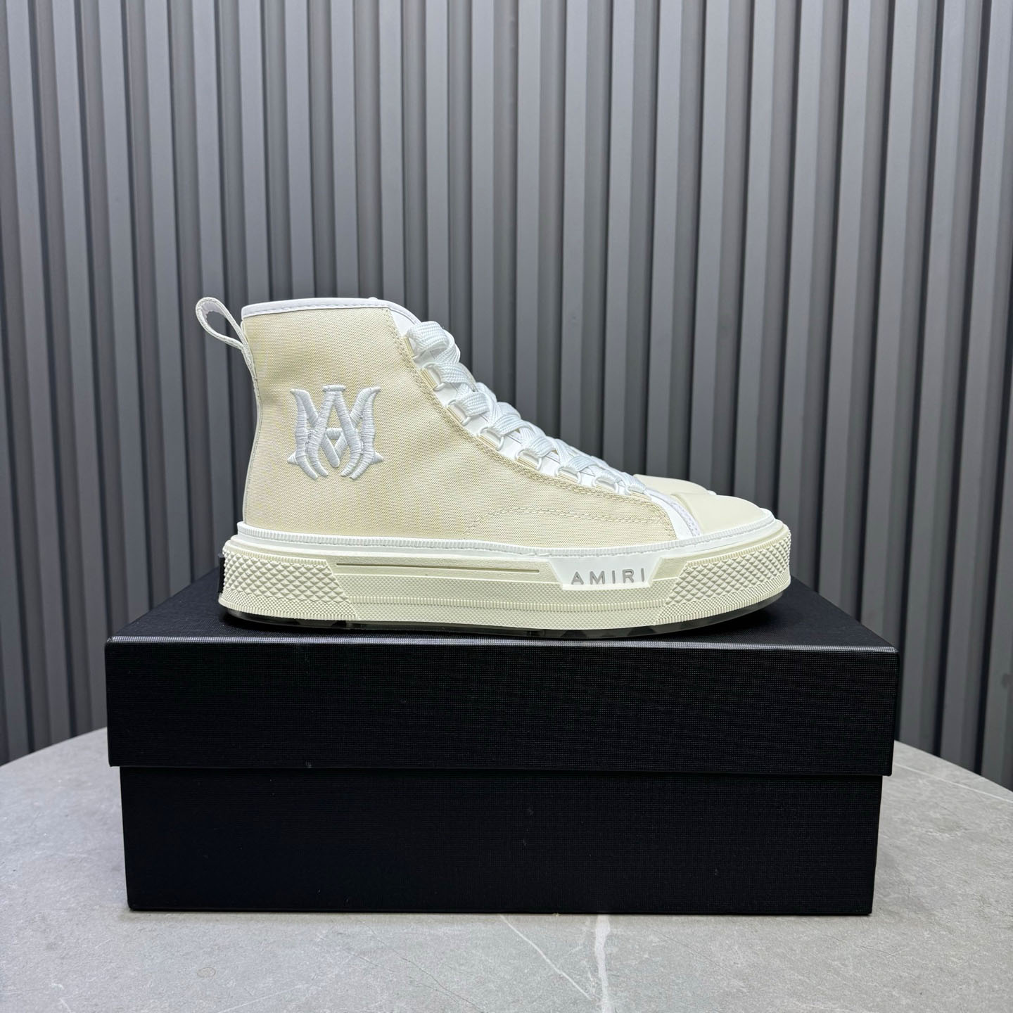 Amiri M.A. Logo Court High 'Alabaster' - FashionPlug