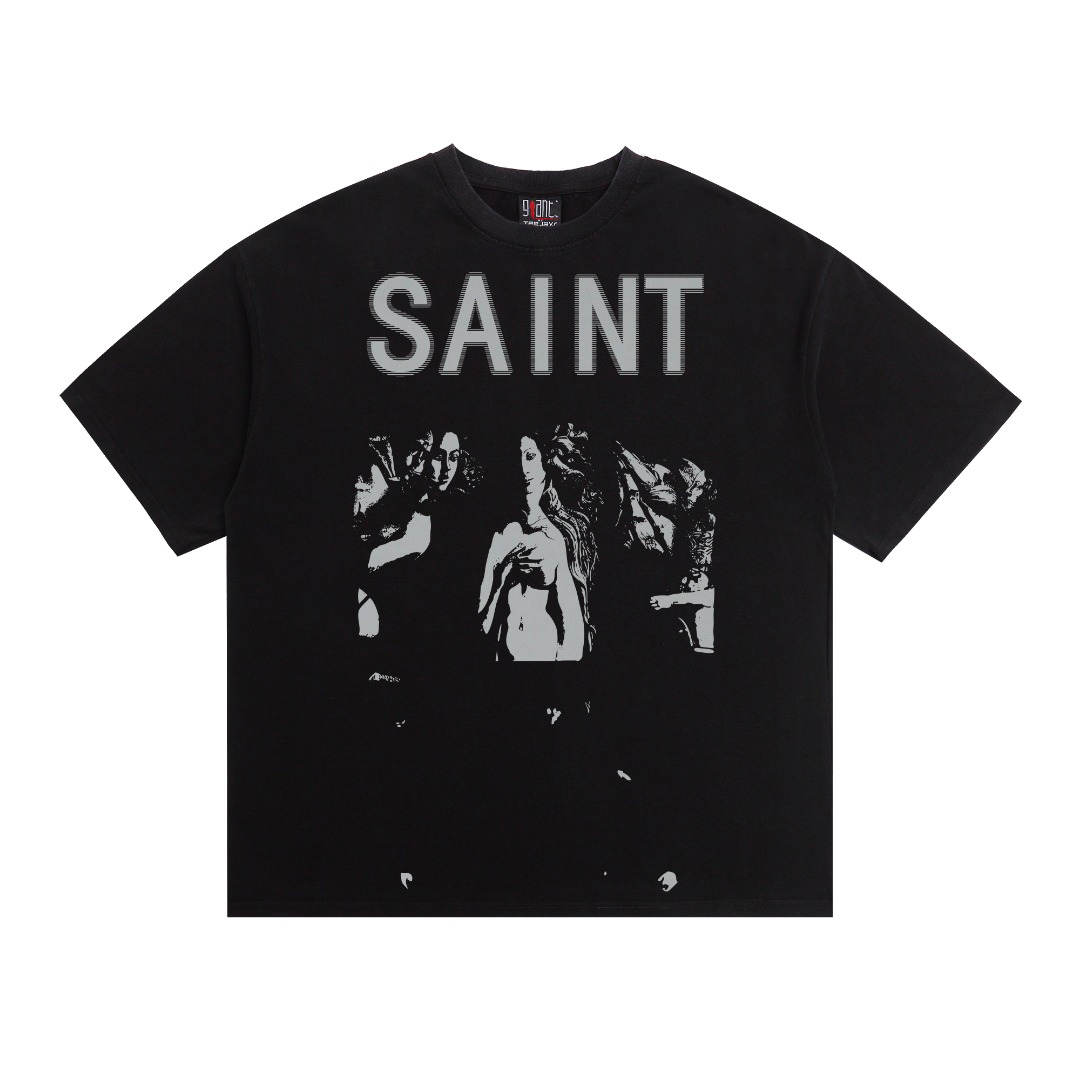 Saint Michael Printed Pattern T-shirt - FashionPlug