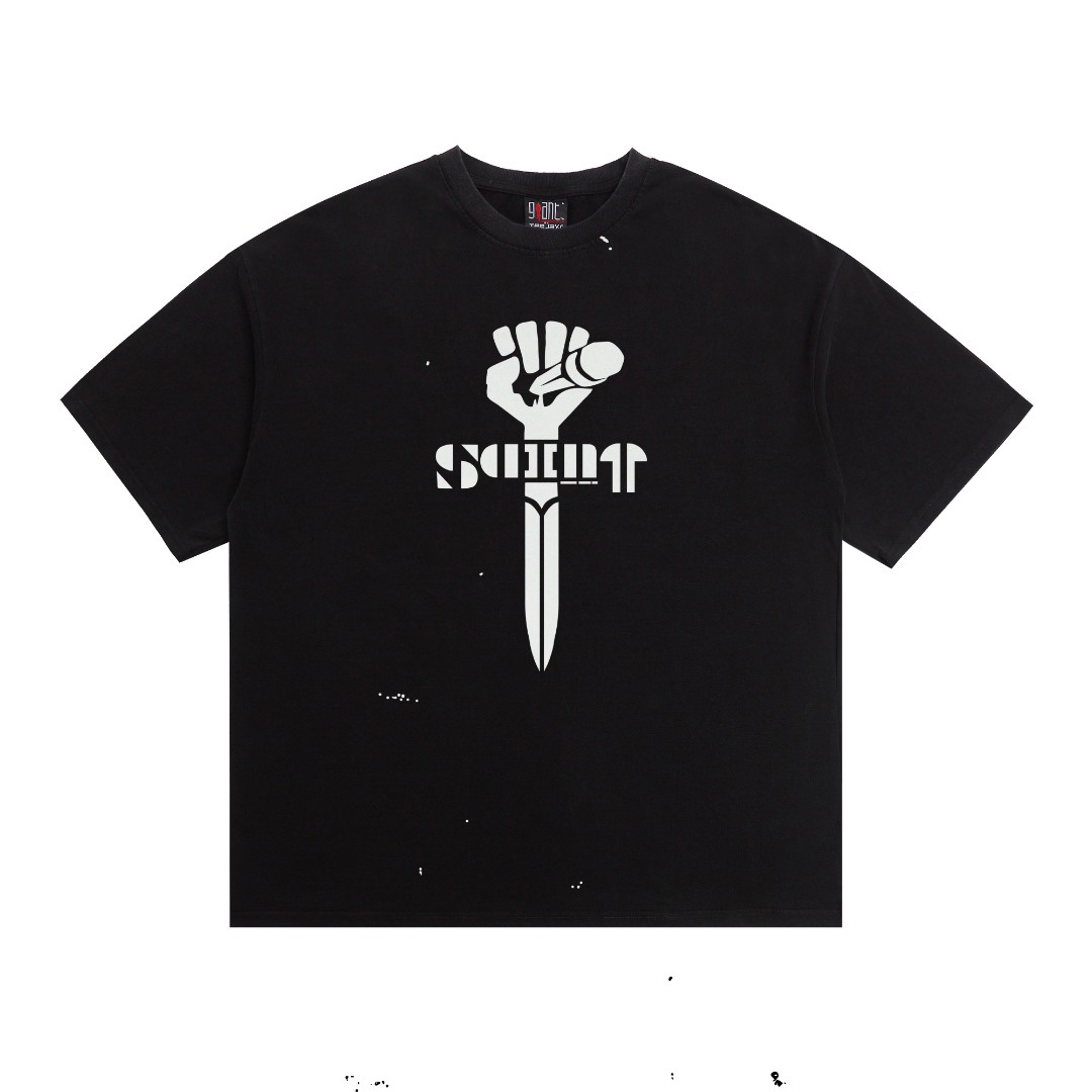 Saint Michael Short-Sleeve Tee 'Black' - FashionPlug