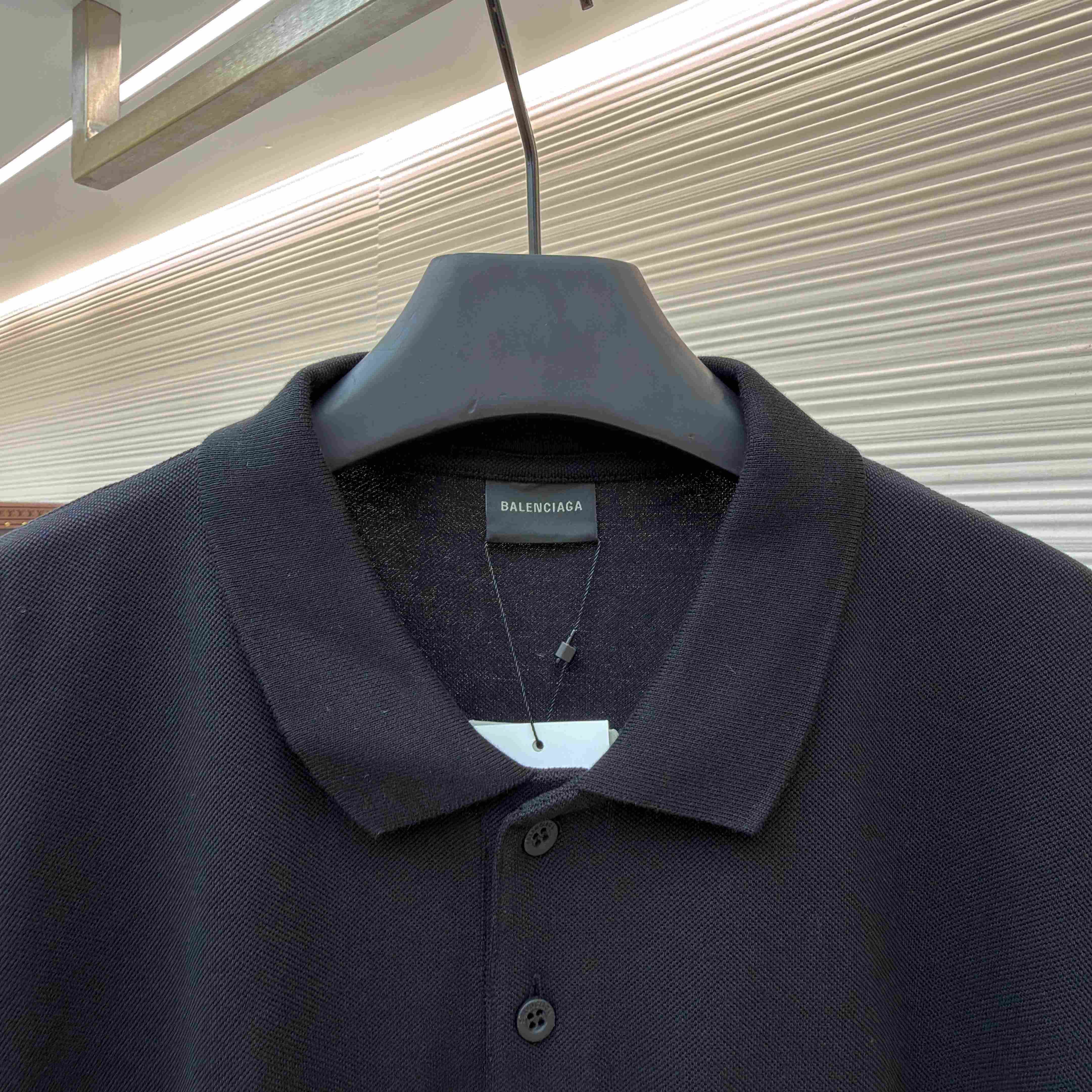 Balenciaga Laurel Classic Regular Polo In Black - FashionPlug
