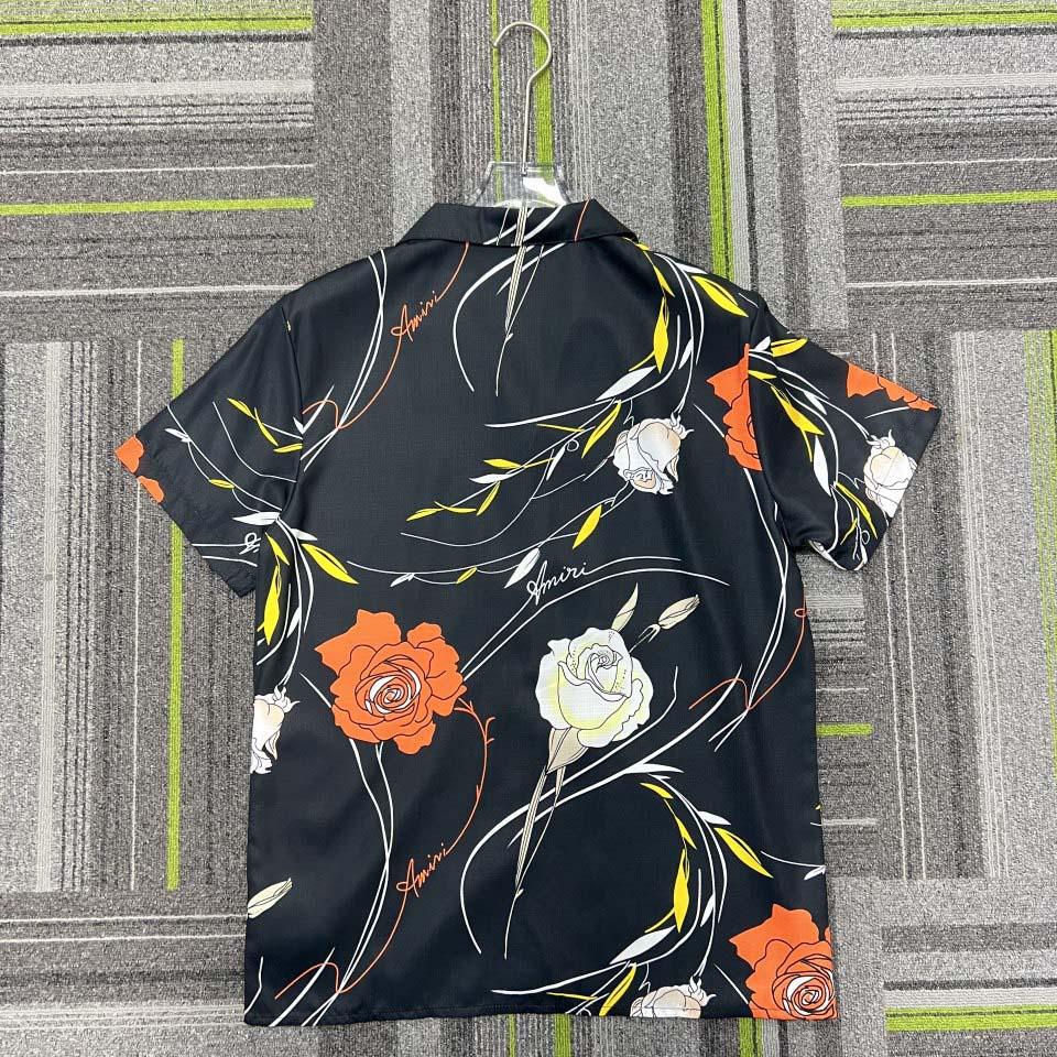 Amiri Floral Camp Shirt 'Black' - FashionPlug