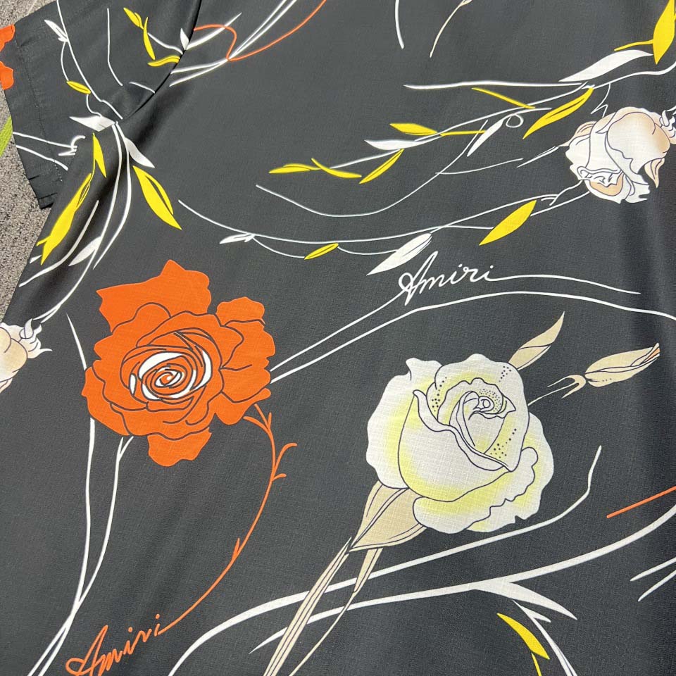 Amiri Floral Camp Shirt 'Black' - FashionPlug