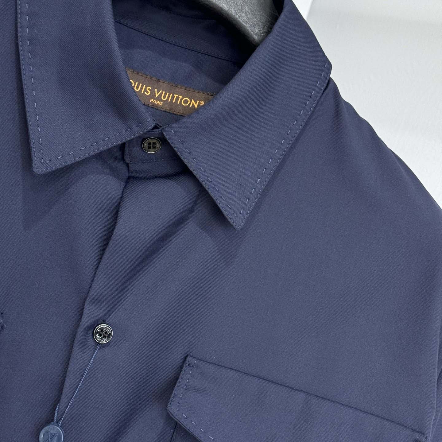 Louis Vuitton Long-Sleeved Cotton-Silk Crepe Shirt  1AJSPT - FashionPlug