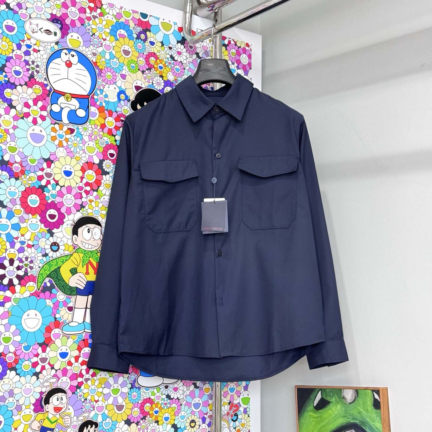 Louis Vuitton Long-Sleeved Cotton-Silk Crepe Shirt  1AJSPT - FashionPlug