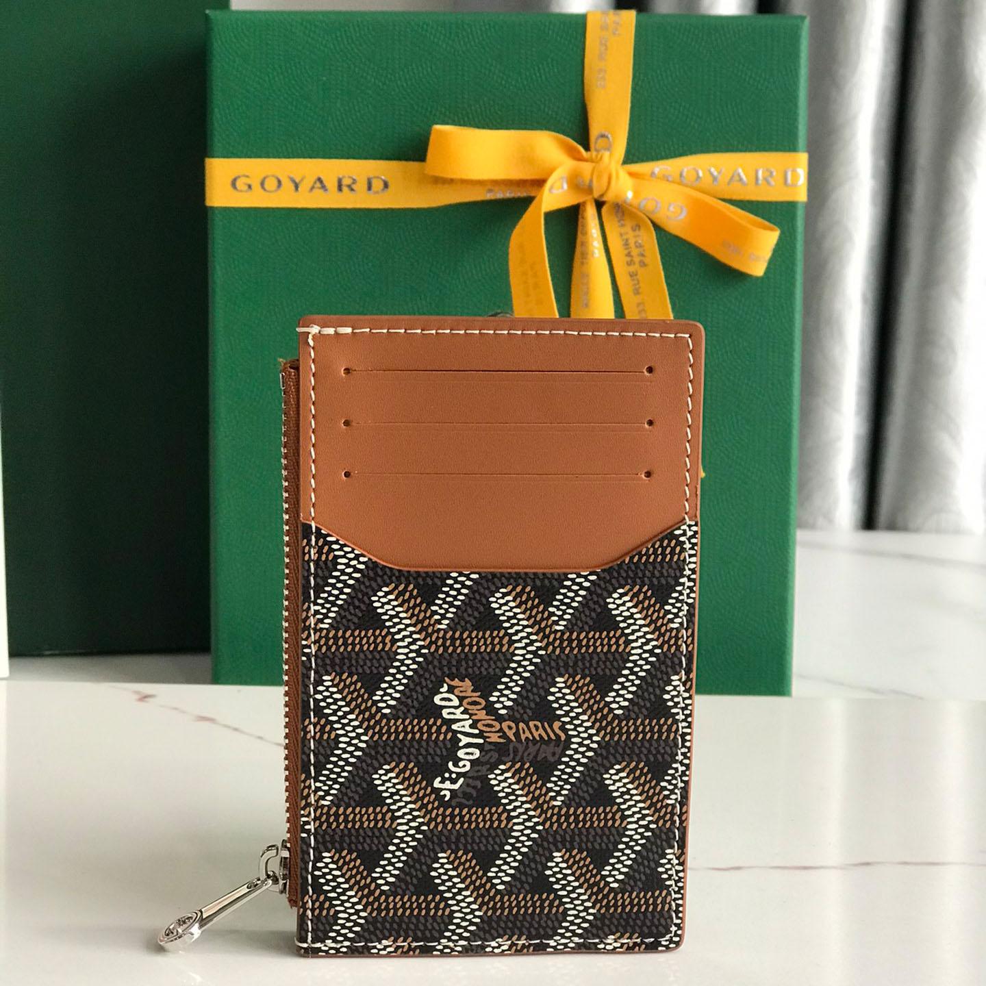 Goyard Bourbon Zipped Card Holder - FashionPlug