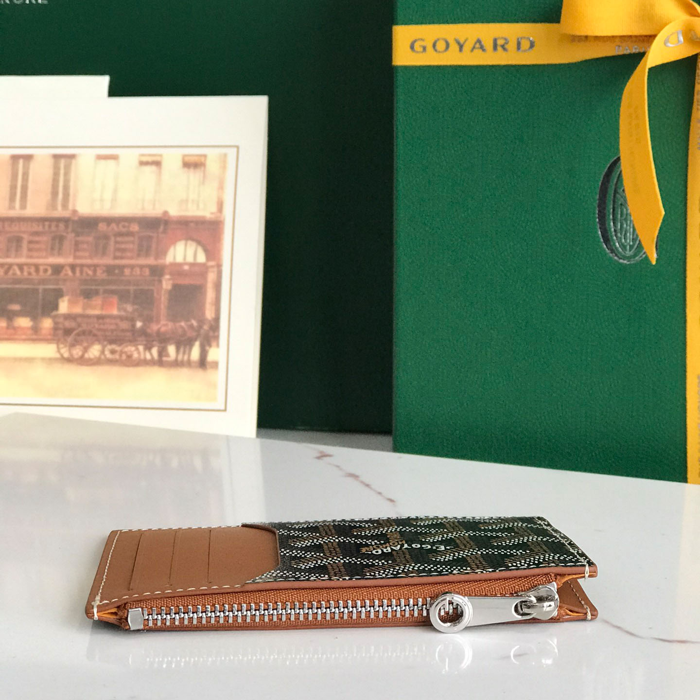 Goyard Bourbon Zipped Card Holder - FashionPlug