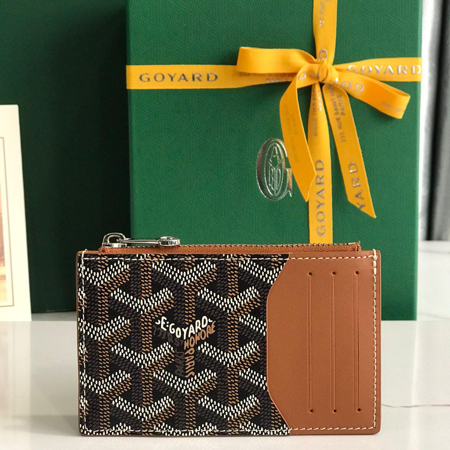 Goyard Bourbon Zipped Card Holder - FashionPlug