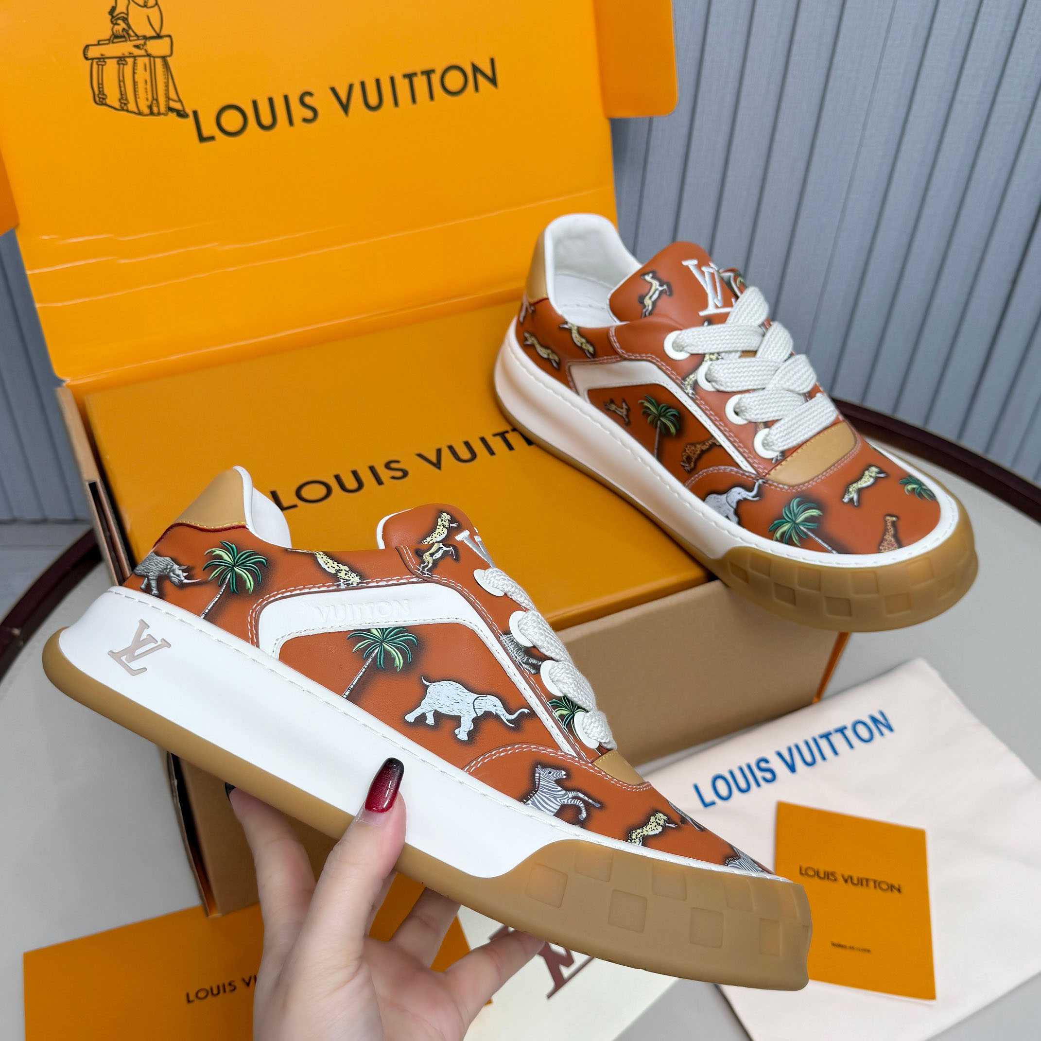 Louis Vuitton LV x The Darjeeling Limited LV Tilted Sneaker  1AJTL3 - FashionPlug