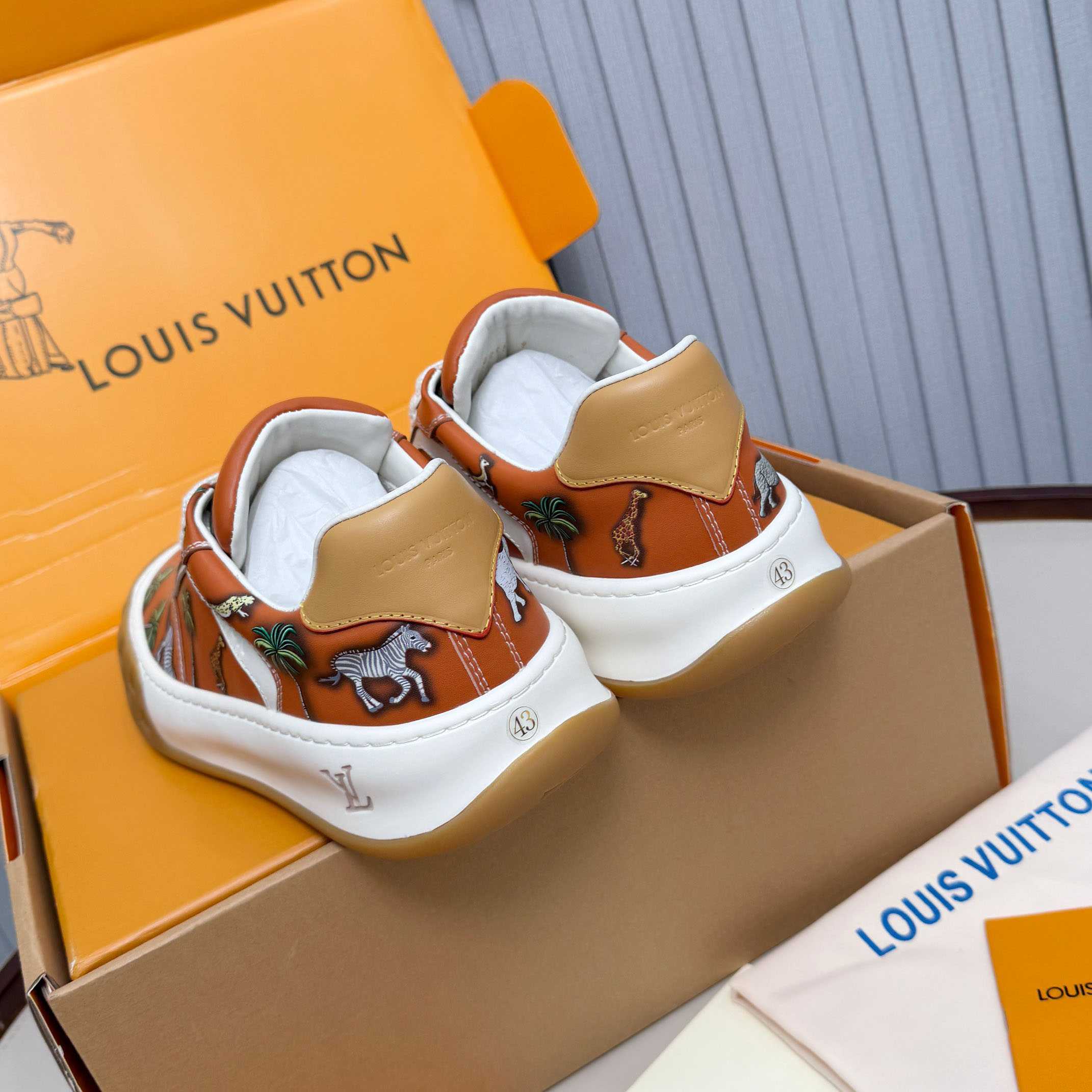 Louis Vuitton LV x The Darjeeling Limited LV Tilted Sneaker  1AJTL3 - FashionPlug