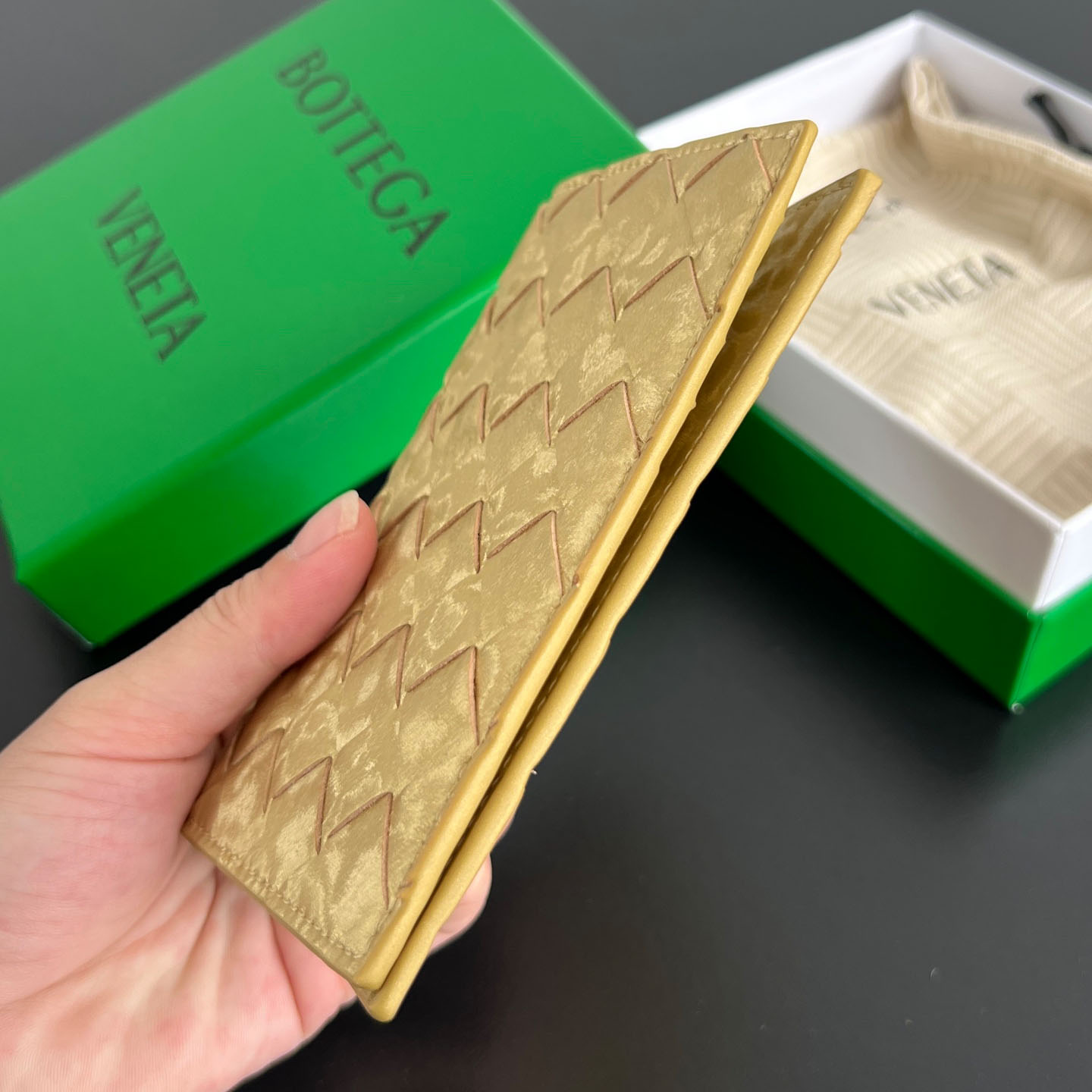 Bottega Veneta Intrecciato Passport Case - FashionPlug