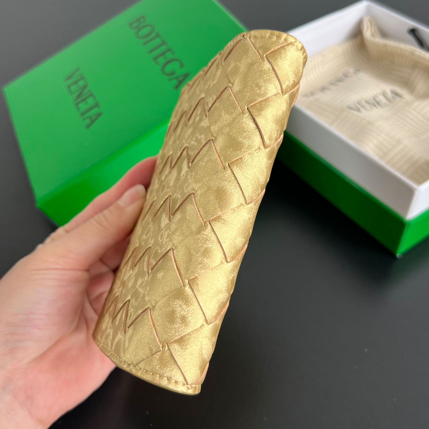 Bottega Veneta Intrecciato Passport Case - FashionPlug