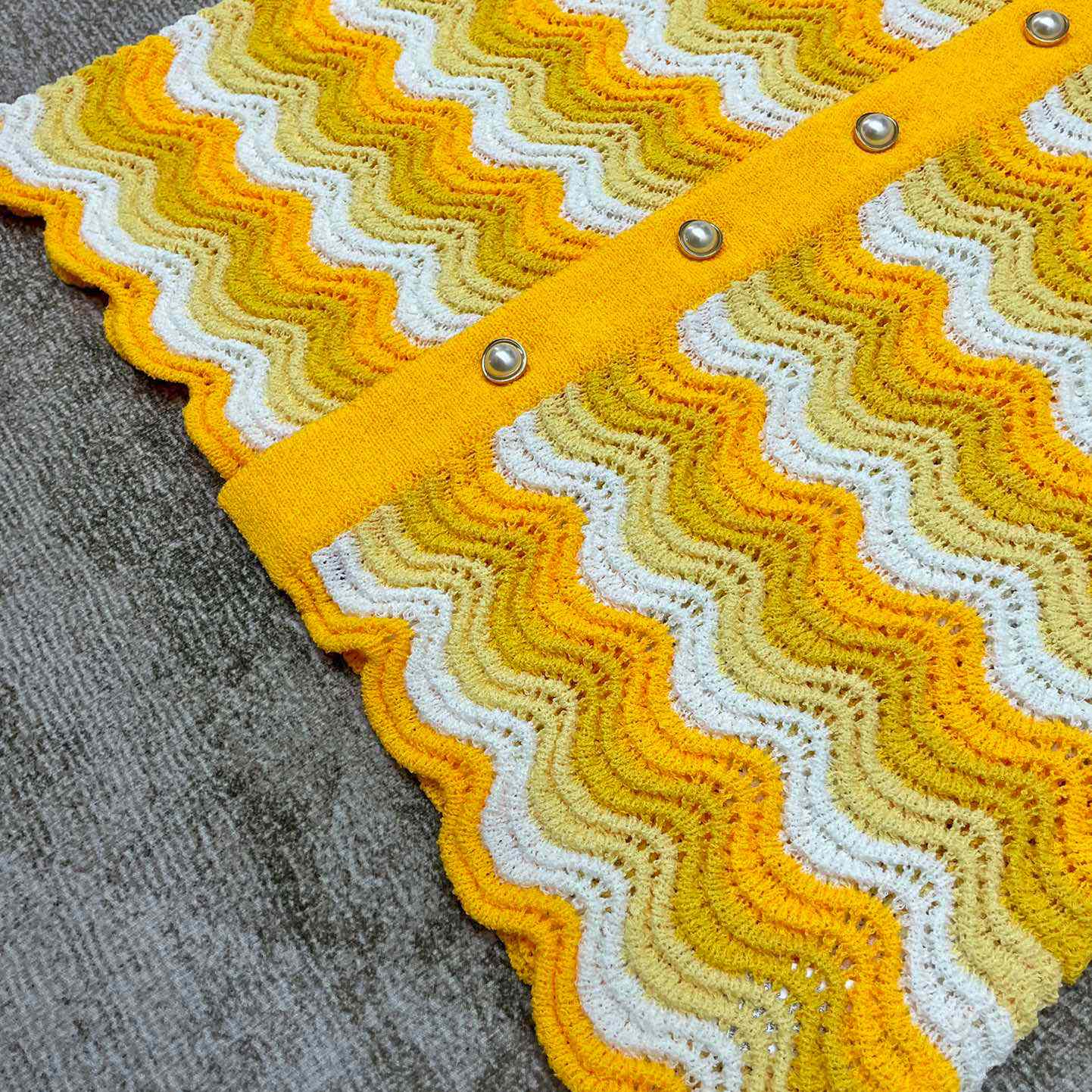 Casablanca Wavy Gradient Open Knit Shirt D009 - FashionPlug