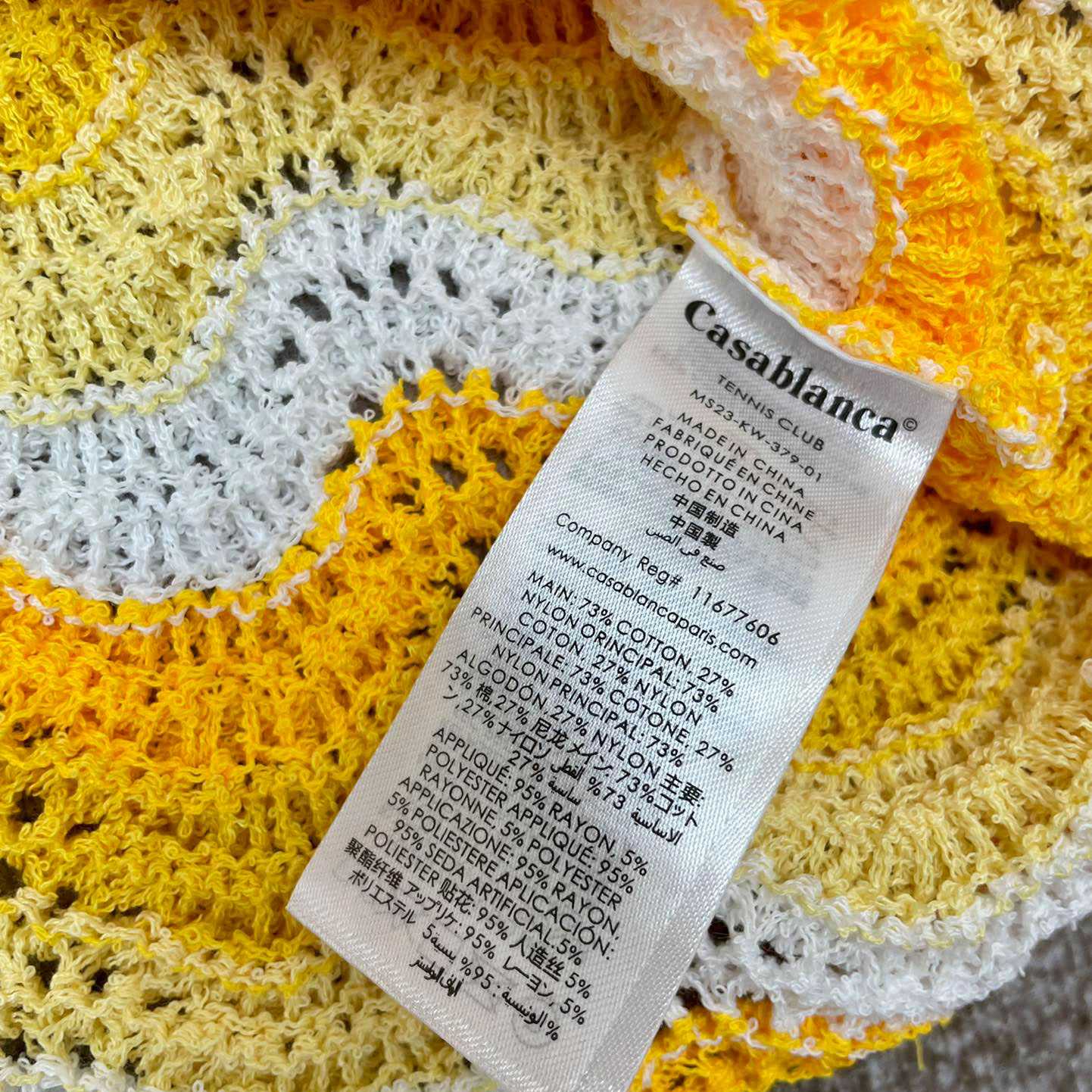 Casablanca Wavy Gradient Open Knit Shirt D009 - FashionPlug