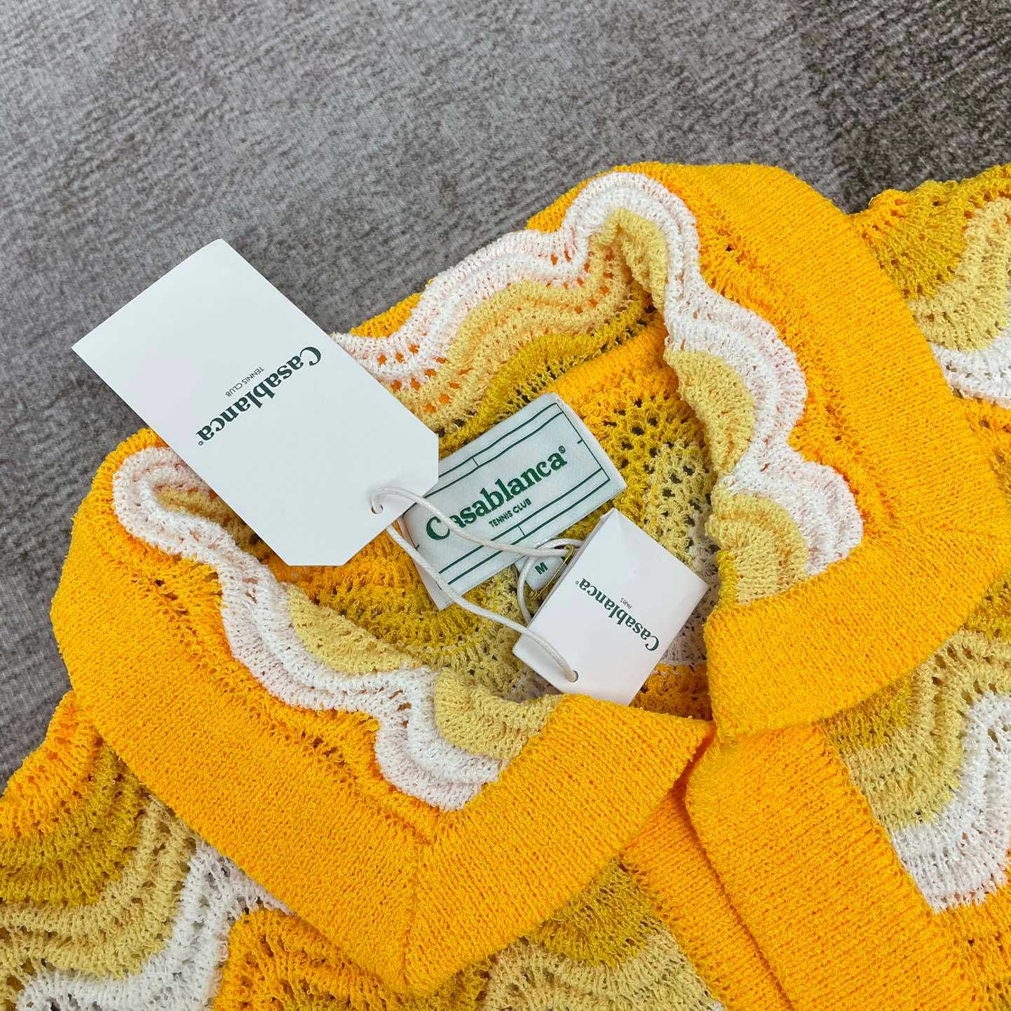 Casablanca Wavy Gradient Open Knit Shirt D009 - FashionPlug