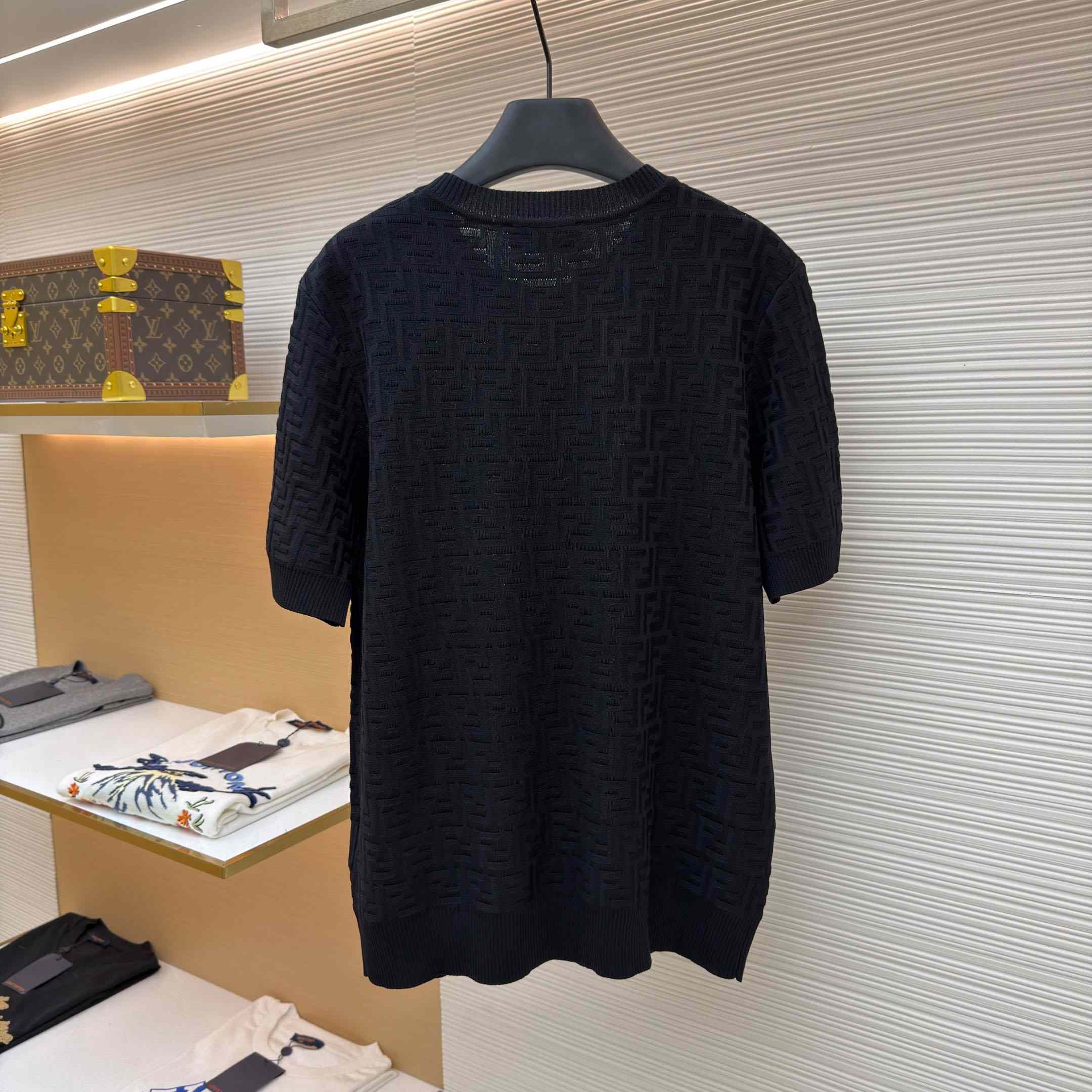 Fendi  Black FF Cotton Pullover - FashionPlug