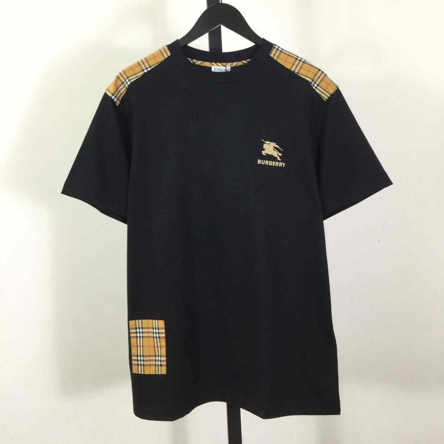 Burberry Check Cotton T-shirt - FashionPlug