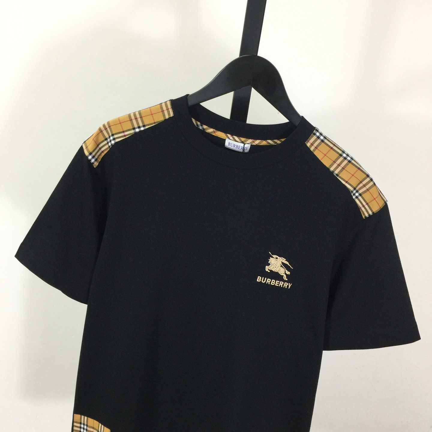 Burberry Check Cotton T-shirt - FashionPlug