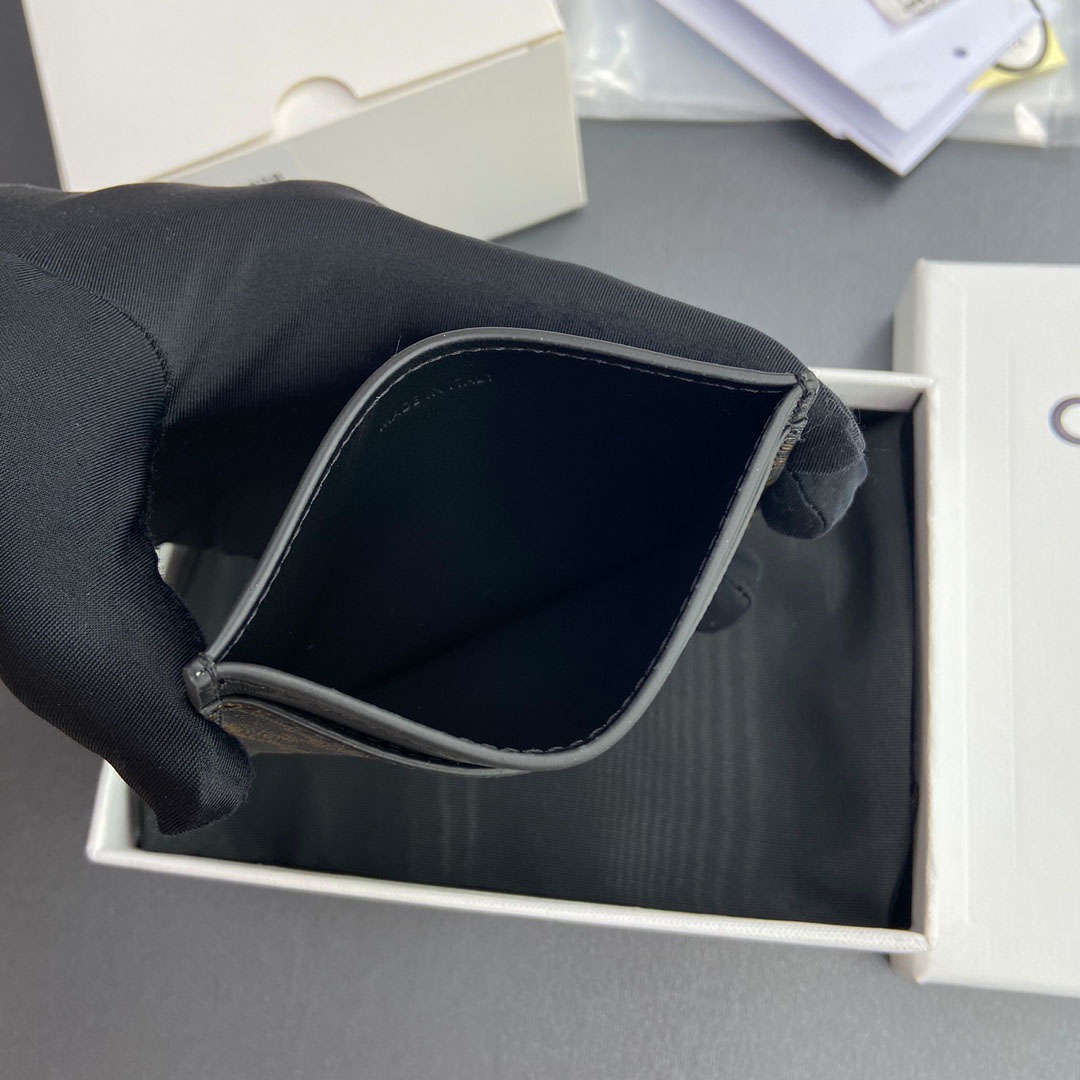 Celine Plain Card Holder IN Triomphe Canvas And Calfskin - FashionPlug