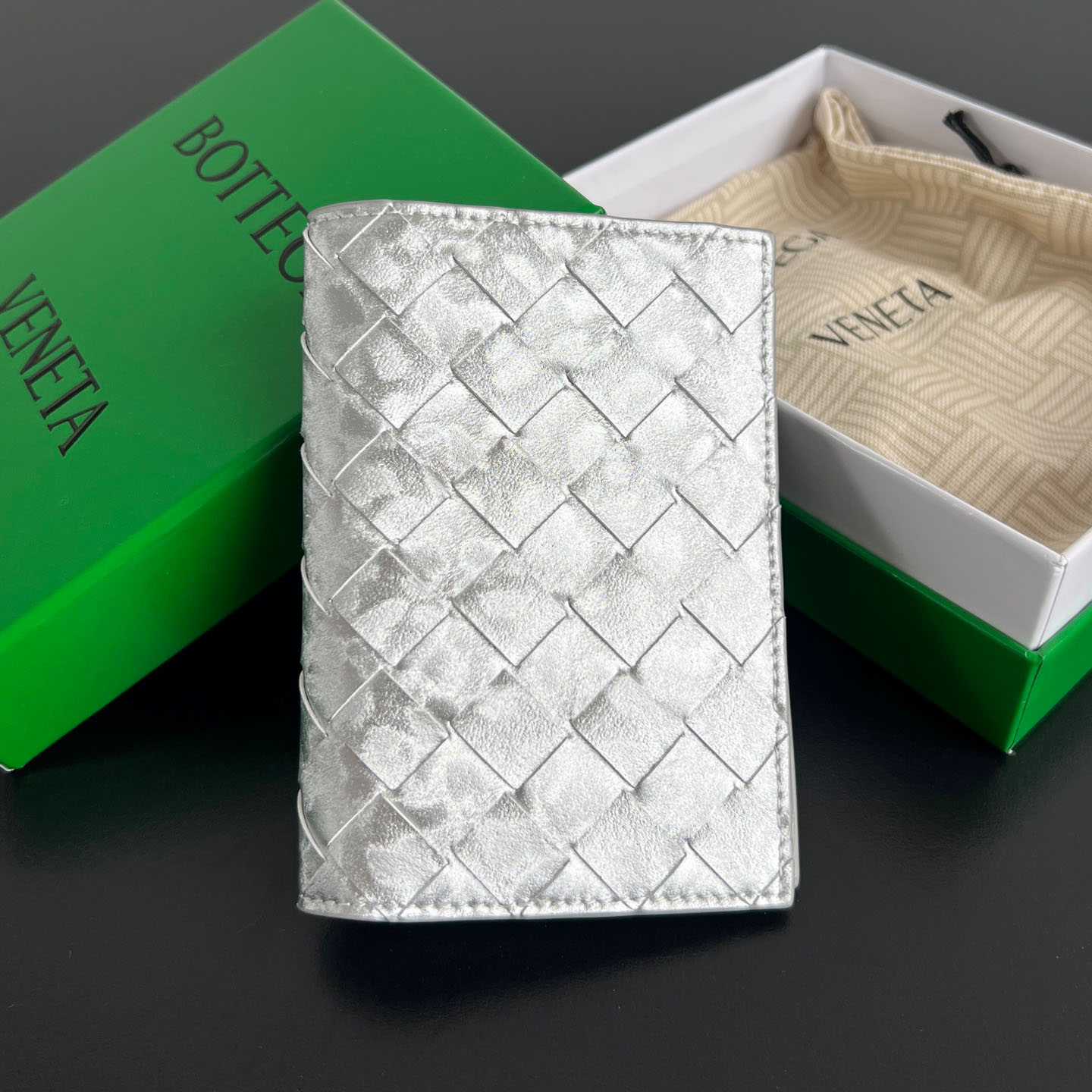 Bottega Veneta Intrecciato Passport Case - FashionPlug