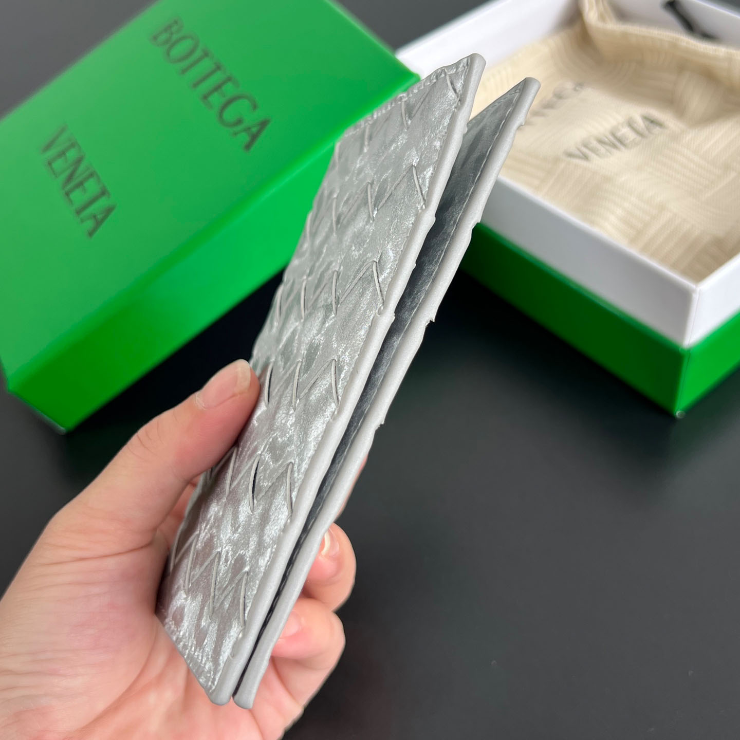 Bottega Veneta Intrecciato Passport Case - FashionPlug