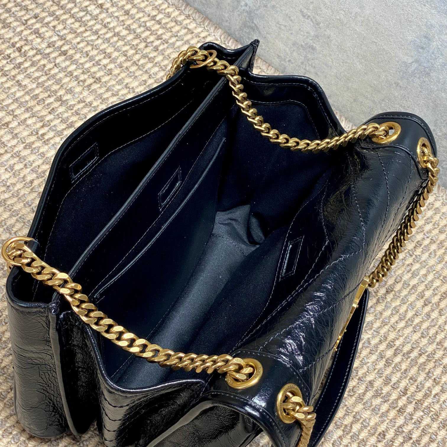 Saint Laurent NIKI TRIPOUCH In Vintage Leather - FashionPlug