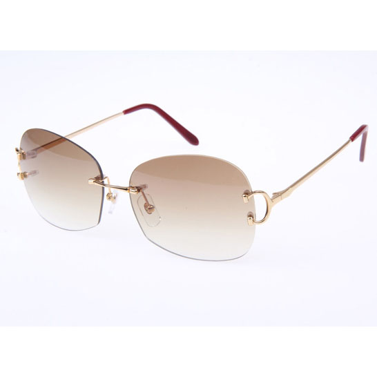 Cartier CT 4193829 Sunglasses In Gold Gradient Brown - FashionPlug