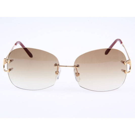 Cartier CT 4193829 Sunglasses In Gold Gradient Brown - FashionPlug