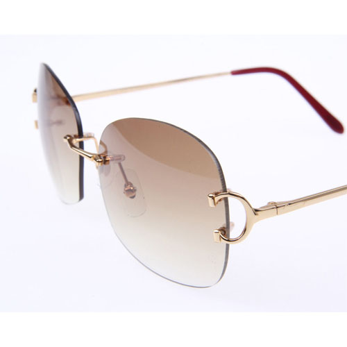 Cartier CT 4193829 Sunglasses In Gold Gradient Brown - FashionPlug
