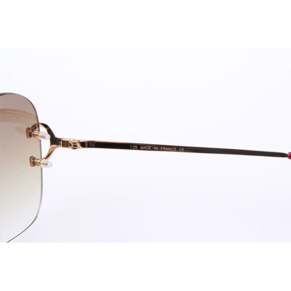 Cartier CT 4193829 Sunglasses In Gold Gradient Brown - FashionPlug