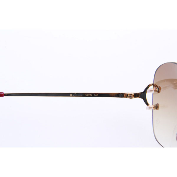 Cartier CT 4193829 Sunglasses In Gold Gradient Brown - FashionPlug