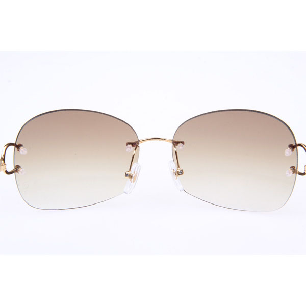 Cartier CT 4193829 Sunglasses In Gold Gradient Brown - FashionPlug