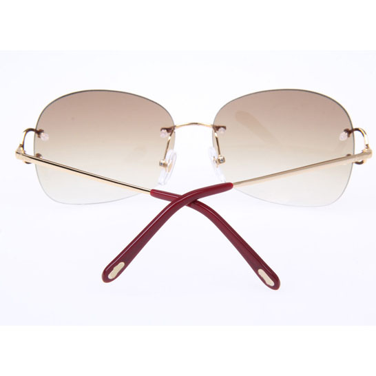 Cartier CT 4193829 Sunglasses In Gold Gradient Brown - FashionPlug