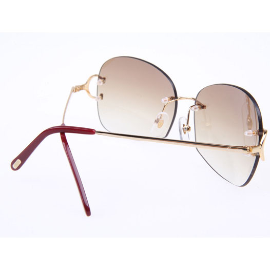 Cartier CT 4193829 Sunglasses In Gold Gradient Brown - FashionPlug