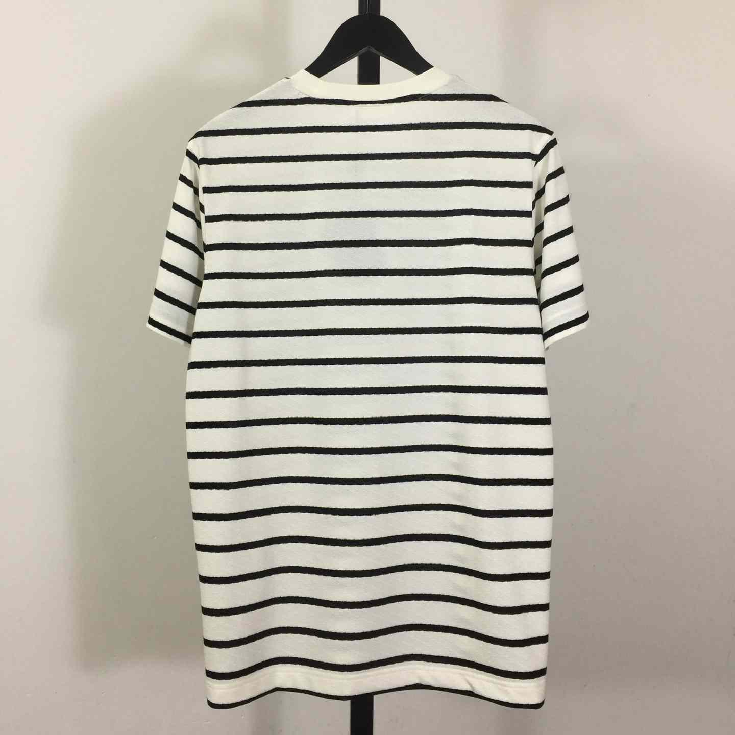 Prada Striped Short Sleeve Cotton T-Shirt - FashionPlug