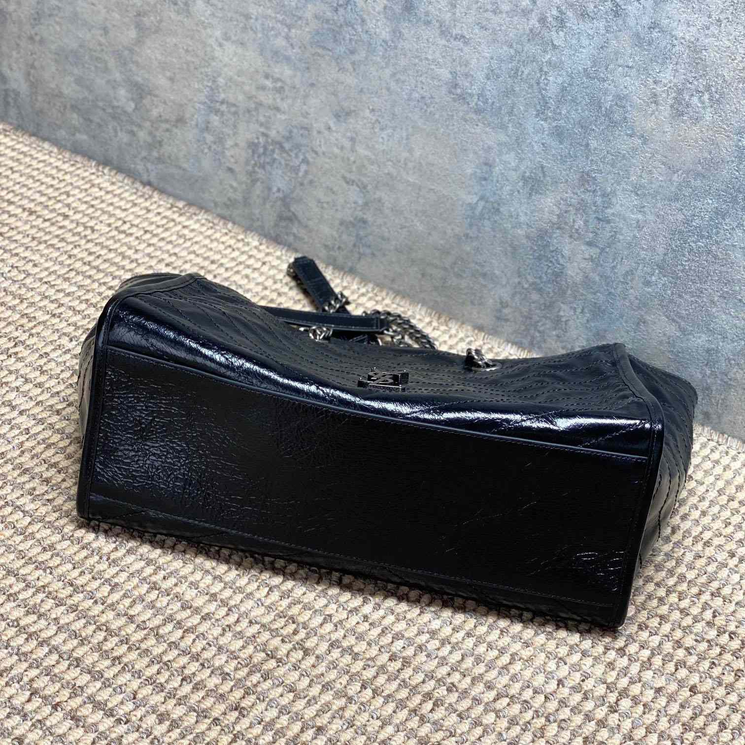 Saint Laurent Niki Textured-Leather Tote - FashionPlug