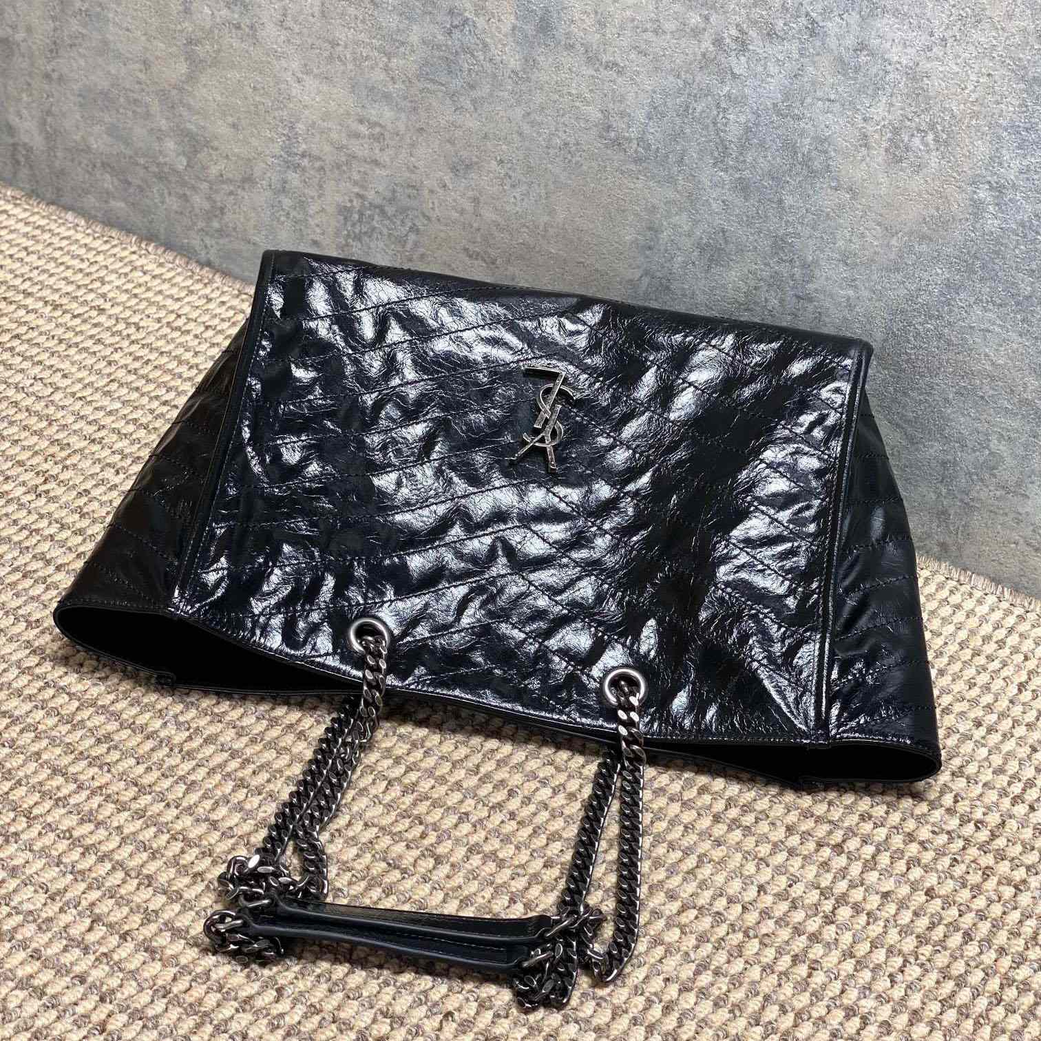 Saint Laurent Niki Textured-Leather Tote - FashionPlug