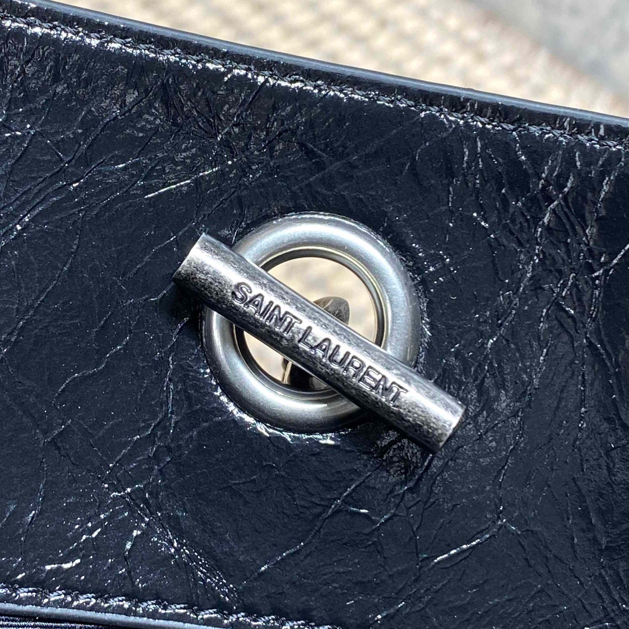 Saint Laurent Niki Textured-Leather Tote - FashionPlug