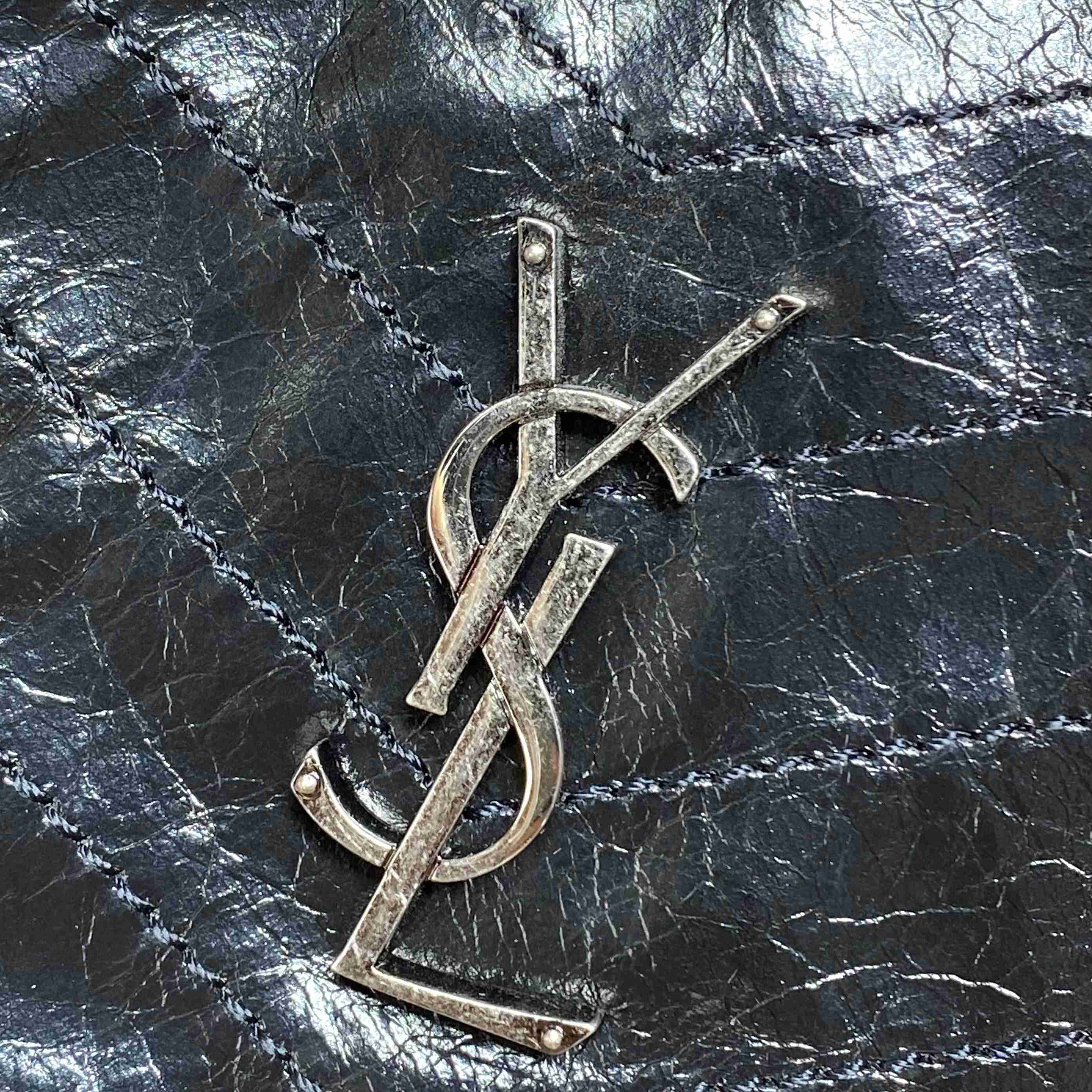 Saint Laurent Niki Textured-Leather Tote - FashionPlug