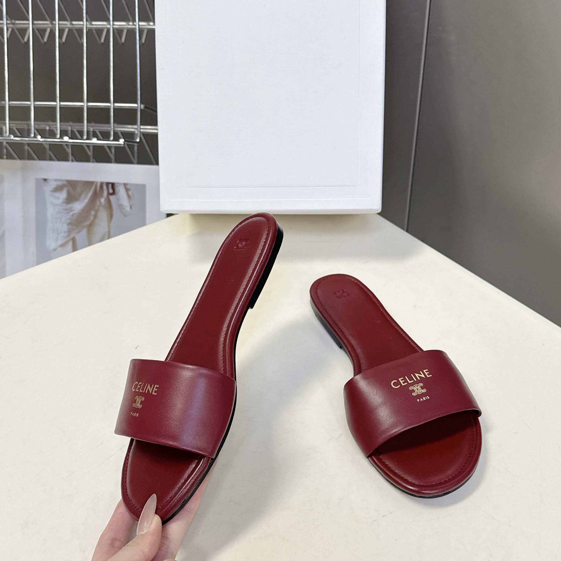 Celine Coast Mule In Lambskin - FashionPlug