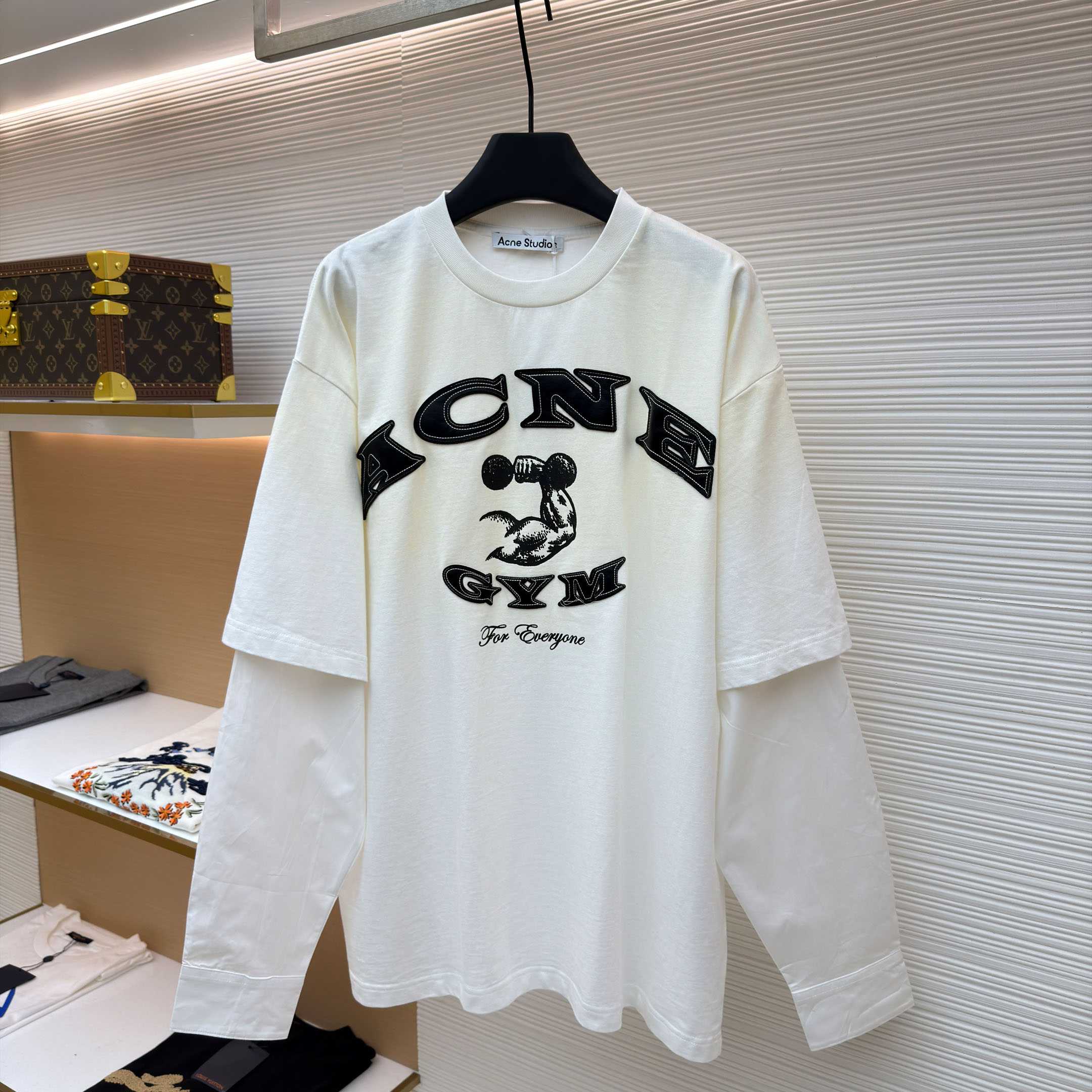 Acne Studios   LAYERED LOGO T-SHIRT  - FashionPlug