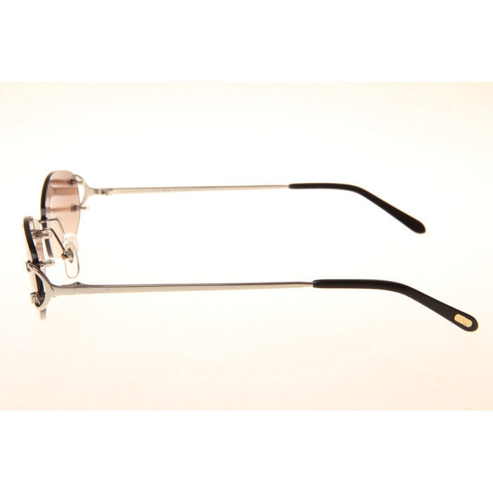 Cartier CT 4193831 Sunglasses In Silver Gradient Brown - FashionPlug