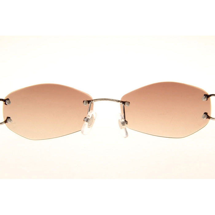 Cartier CT 4193831 Sunglasses In Silver Gradient Brown - FashionPlug