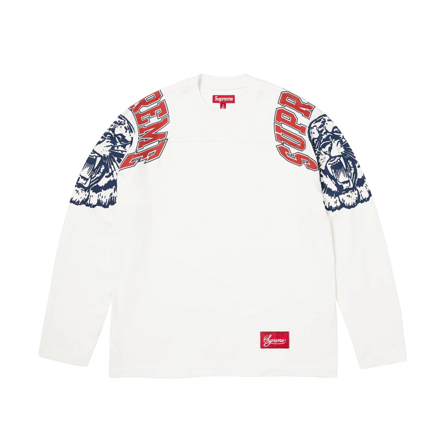 Supreme Mascot Long-Sleeve Football Top 'White' - FashionPlug