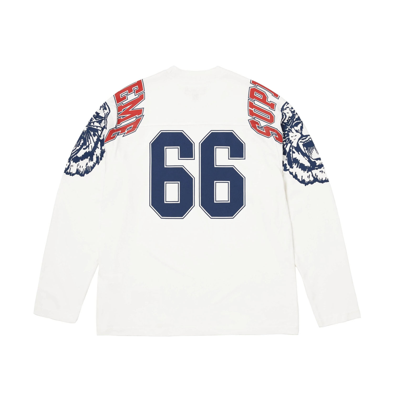 Supreme Mascot Long-Sleeve Football Top 'White' - FashionPlug