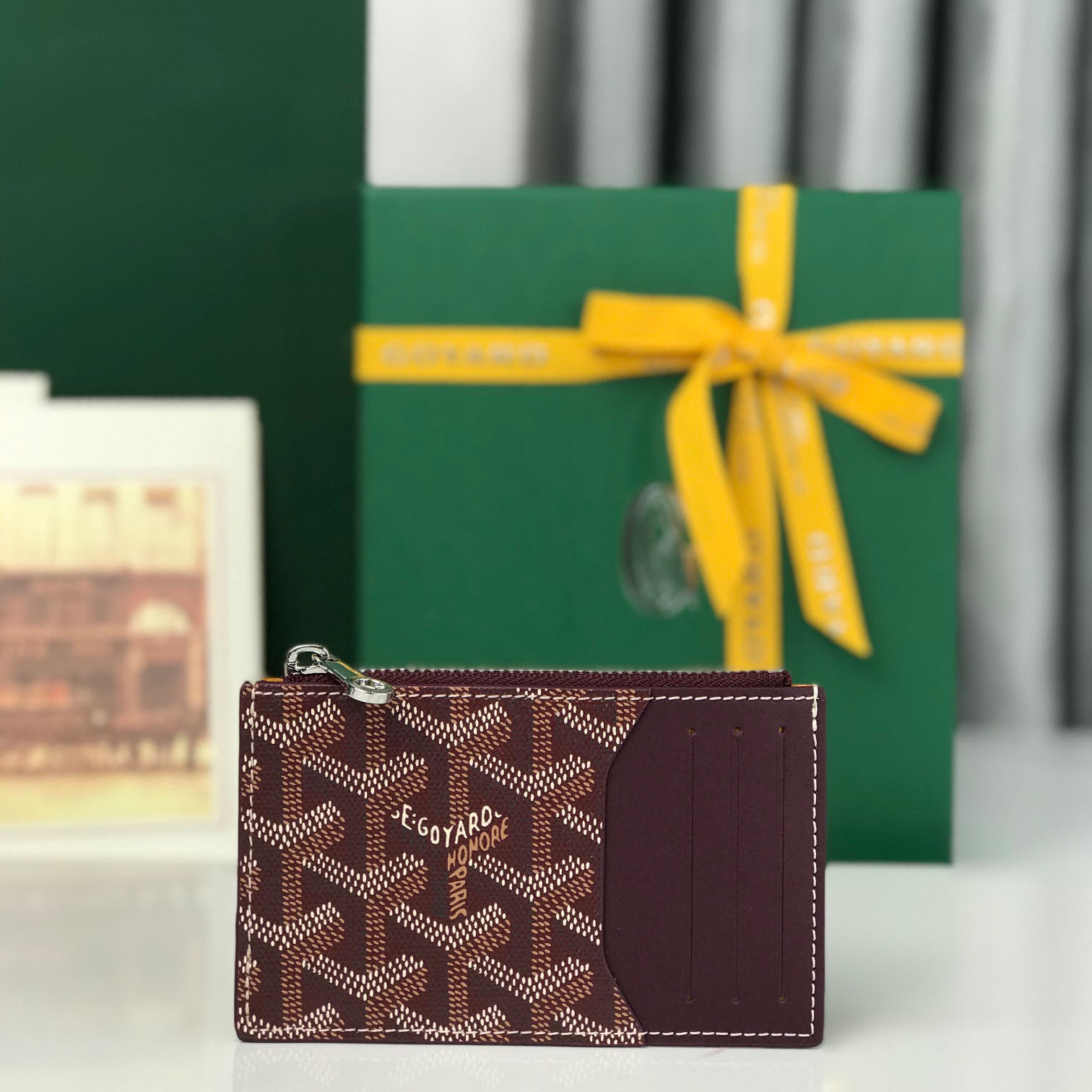 Goyard Bourbon Zipped Card Holder - FashionPlug